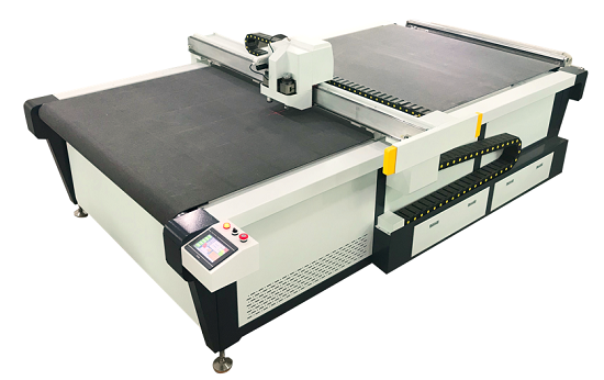 Leather & Clothes Vibration Knife Flatbed Sample Cutting Machine with Auto Feeding Table