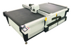 Leather & Clothes Vibration Knife Flatbed Sample Cutting Machine with Auto Feeding Table